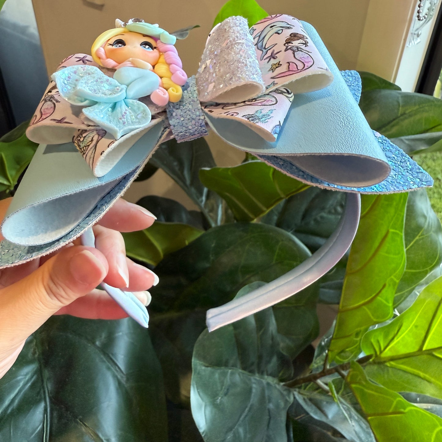 Mega Headband - Mermaid Pastel Blue
