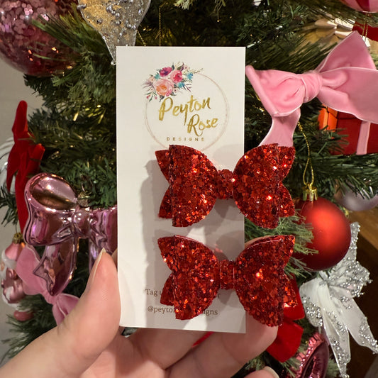 Betty Bows - Glitter Red