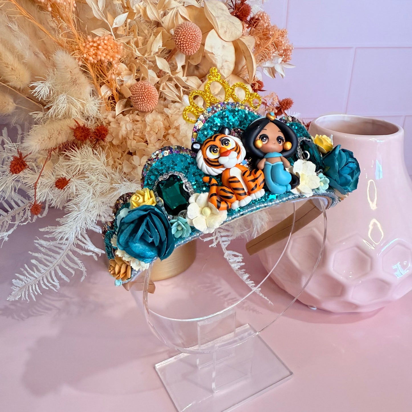 Tiara / Crown - Green Girl & Lamp themed