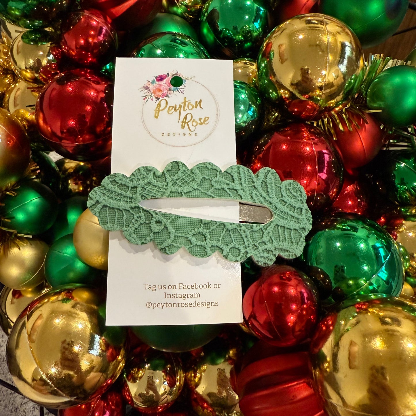 Snap Clip - Lace Green