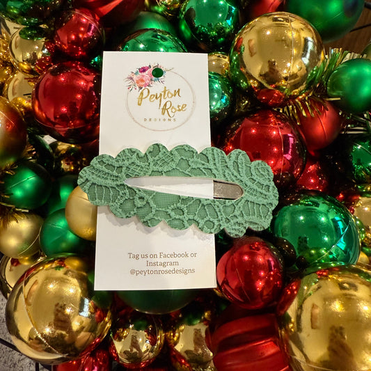 Snap Clip - Lace Green