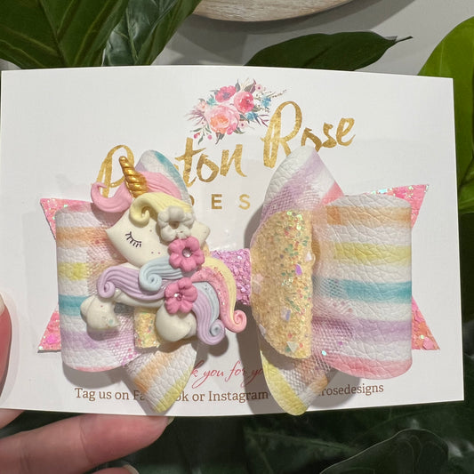 Deluxe Princess Bow - Unicorn Pastels