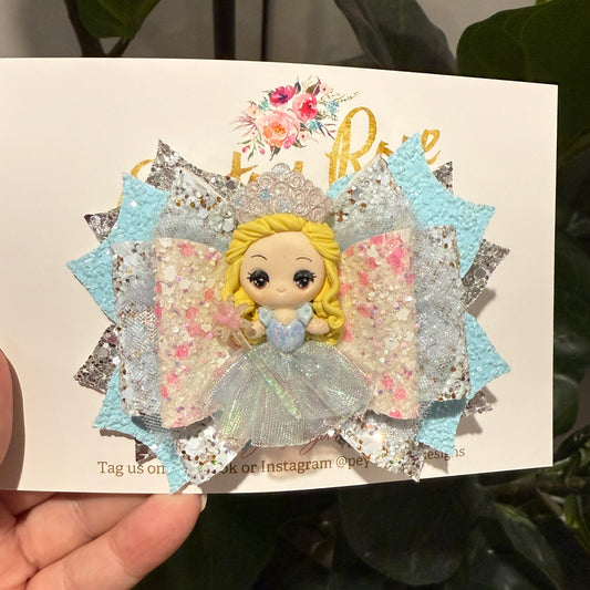 Deluxe Princess Bow - Blue (Good Witch) Princess themed