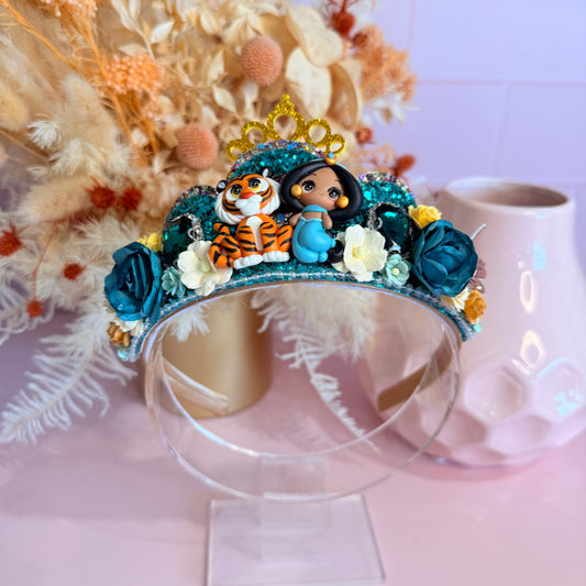Tiara / Crown - Green Girl & Lamp themed