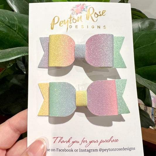 Ivy Bow - Glitter fine - Pastel