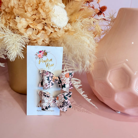 Betty Bows - Daisy floral Piggy Tail Clips