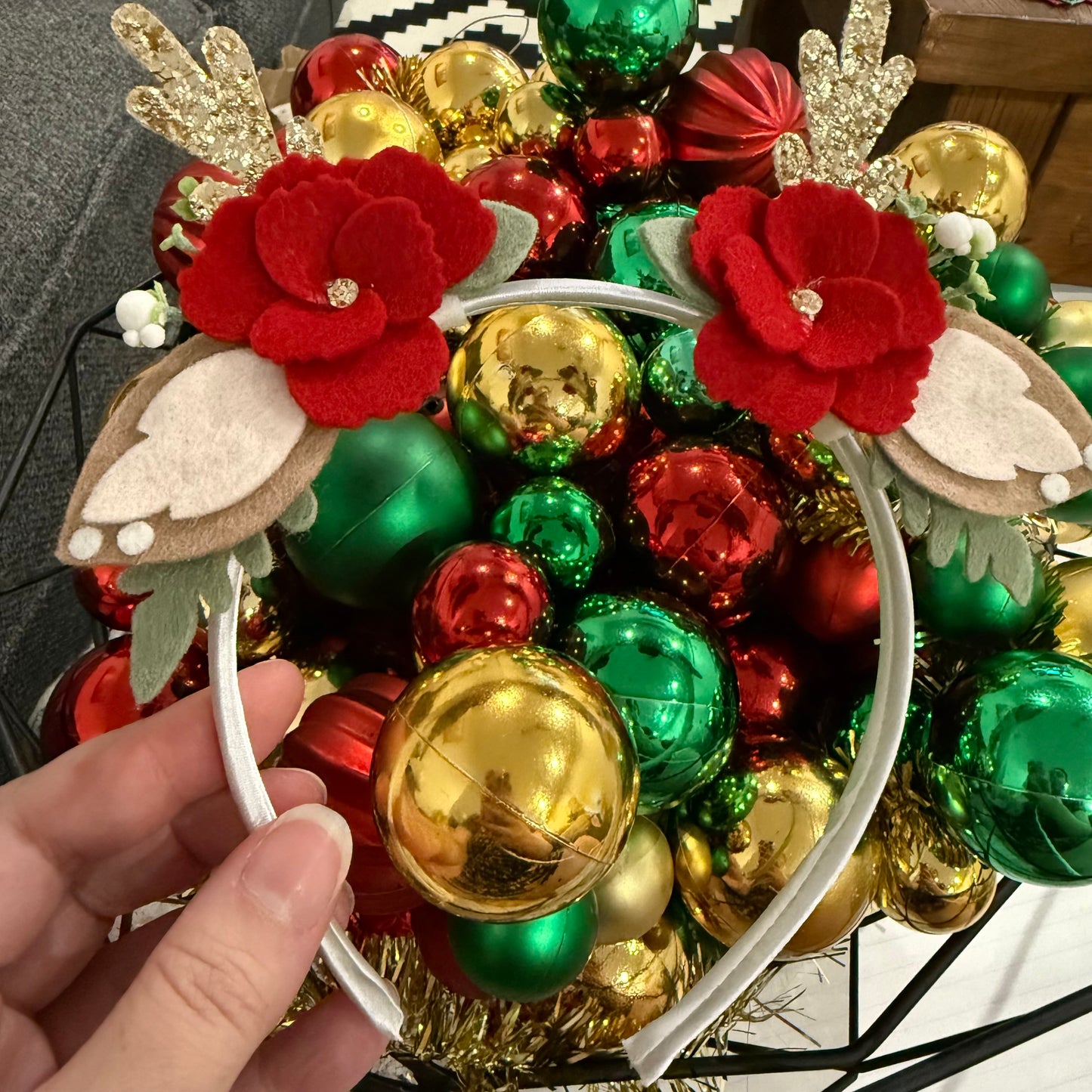 Christmas Felt Headband - Reindeer