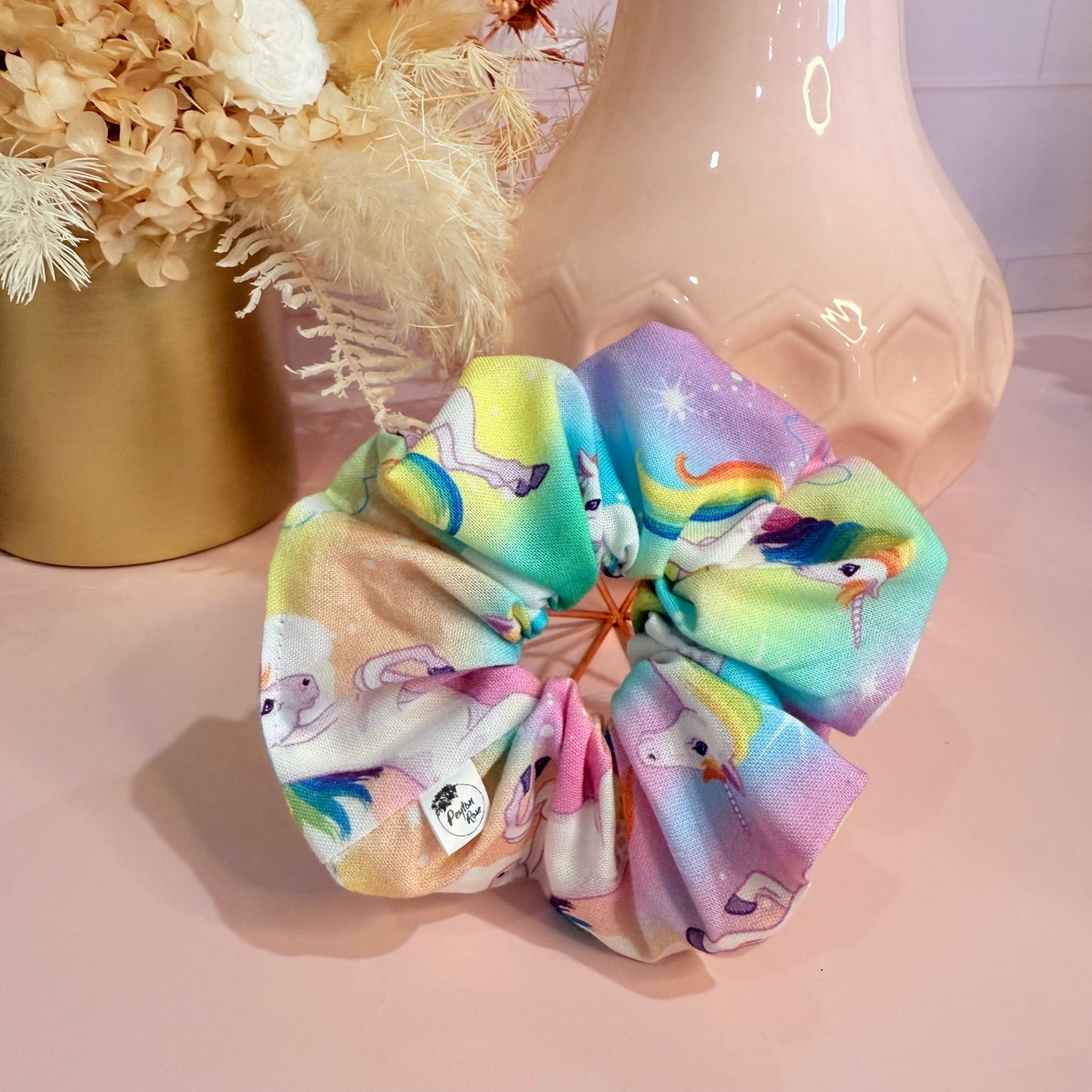 Scrunchie - Rainbow Unicorns