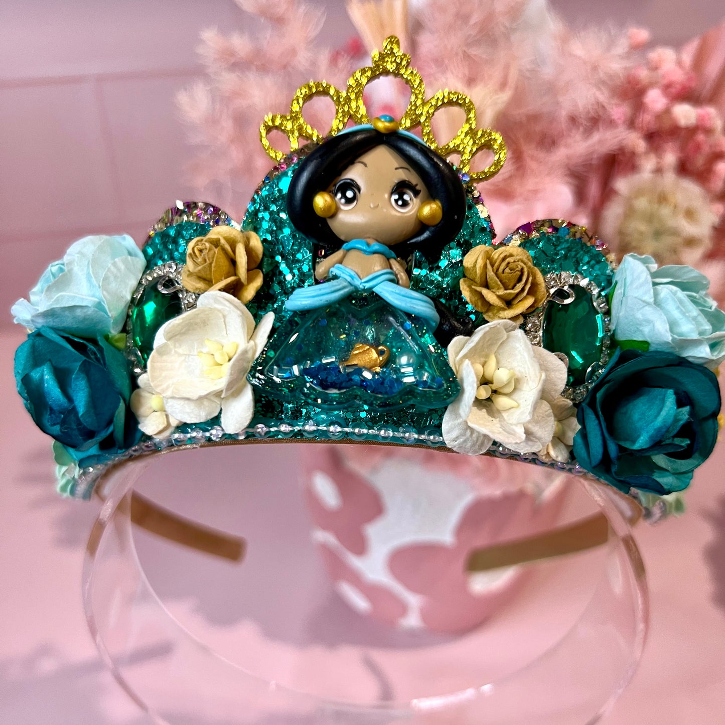 Tiara / Crown - Green Girl & Lamp themed