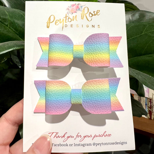Ivy Bow - Rainbow pastel