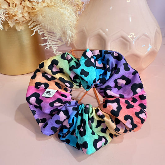 Scrunchie - Leopard Rainbows