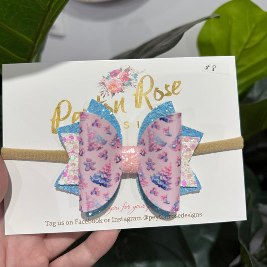 Emmi Bow - Pink Christmas trees