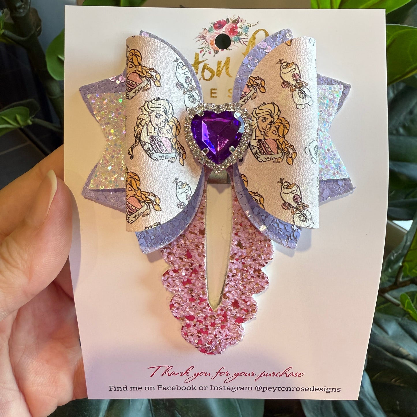 Snap Clip Bow - Frozen sisters