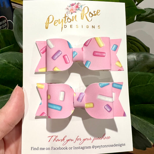 Ivy Bow - Pink Icecream sprinkles