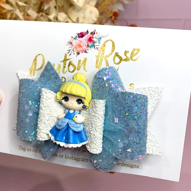 Deluxe Princess Bow - Glass Slipper themed