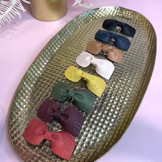 Tahlia Bow - Vintage Embossed Lace