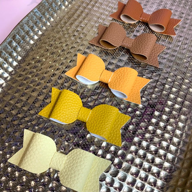 Ivy Bow - Yellow, Mustard, Tan, Brown