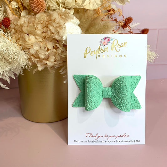 Sadie Bow - Vintage Lace Mint Green