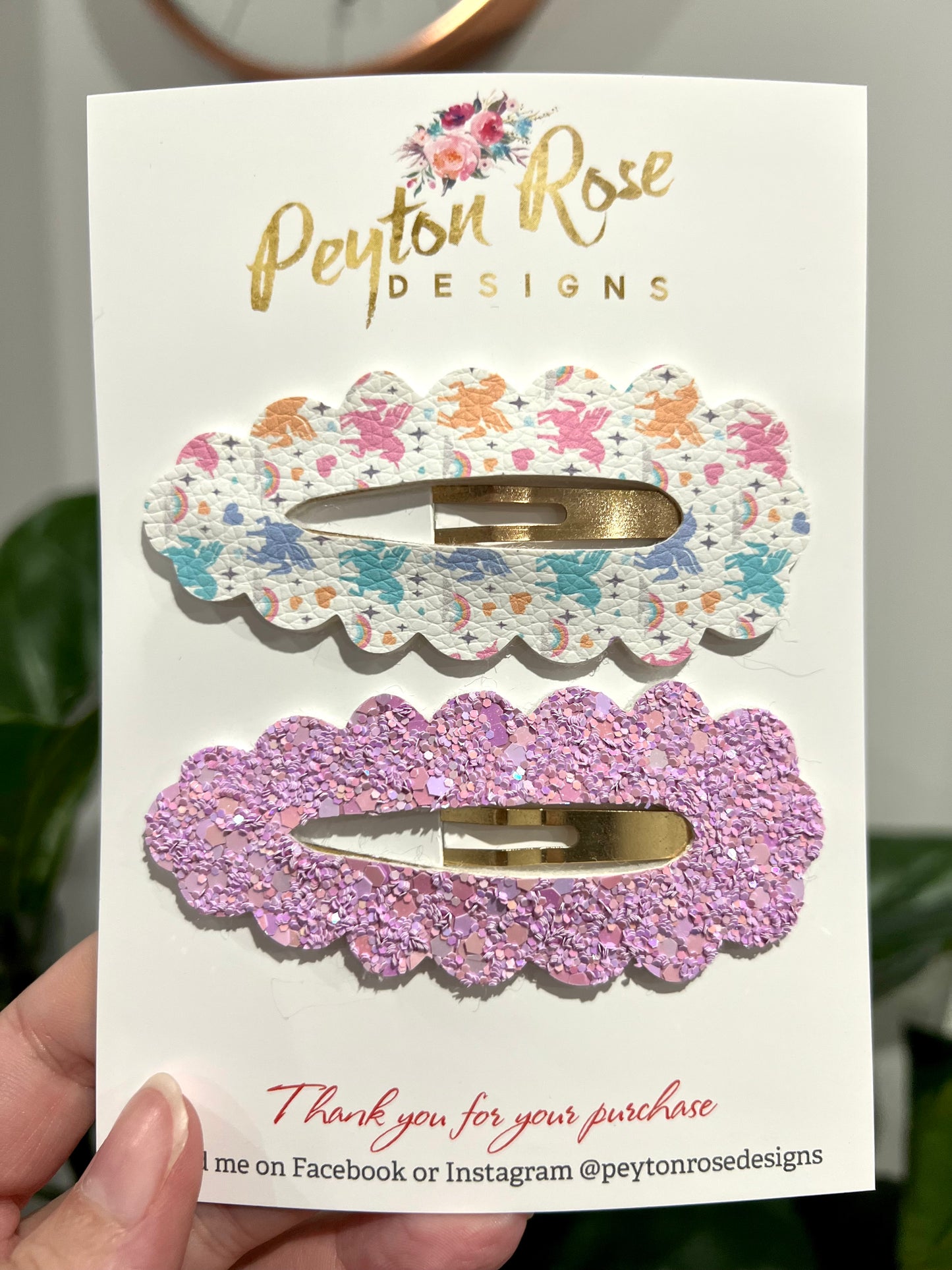 Snap Clip Set - Pastel Unicorn Party