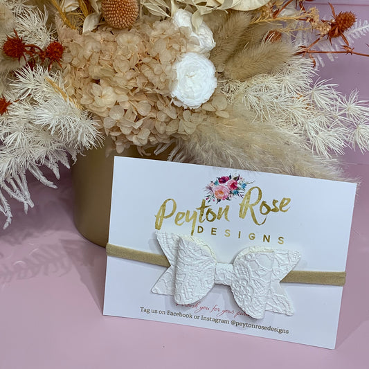 Sadie Bow - Vintage Lace White