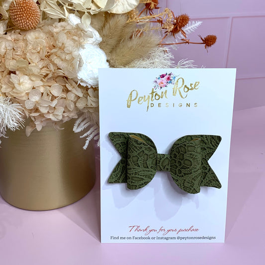 Sadie Bow - Vintage Lace Olive