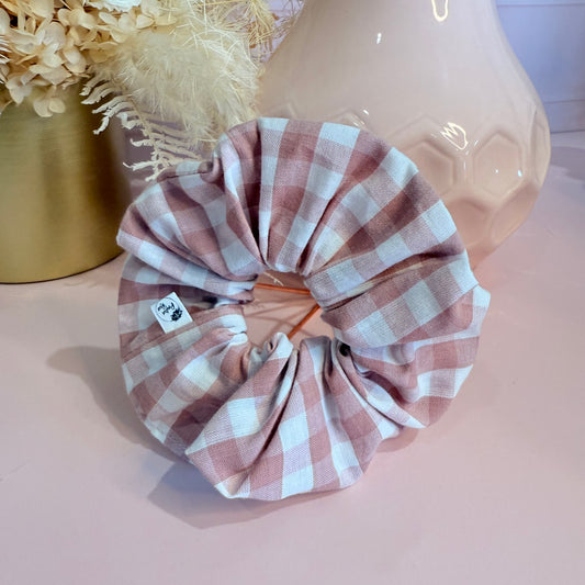 Scrunchie - Gingham Pink