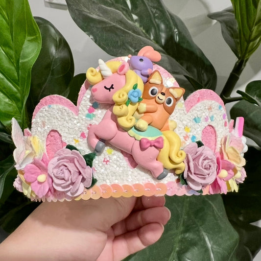 Tiara / Crown - Orange Aussie Dog  Unicorn