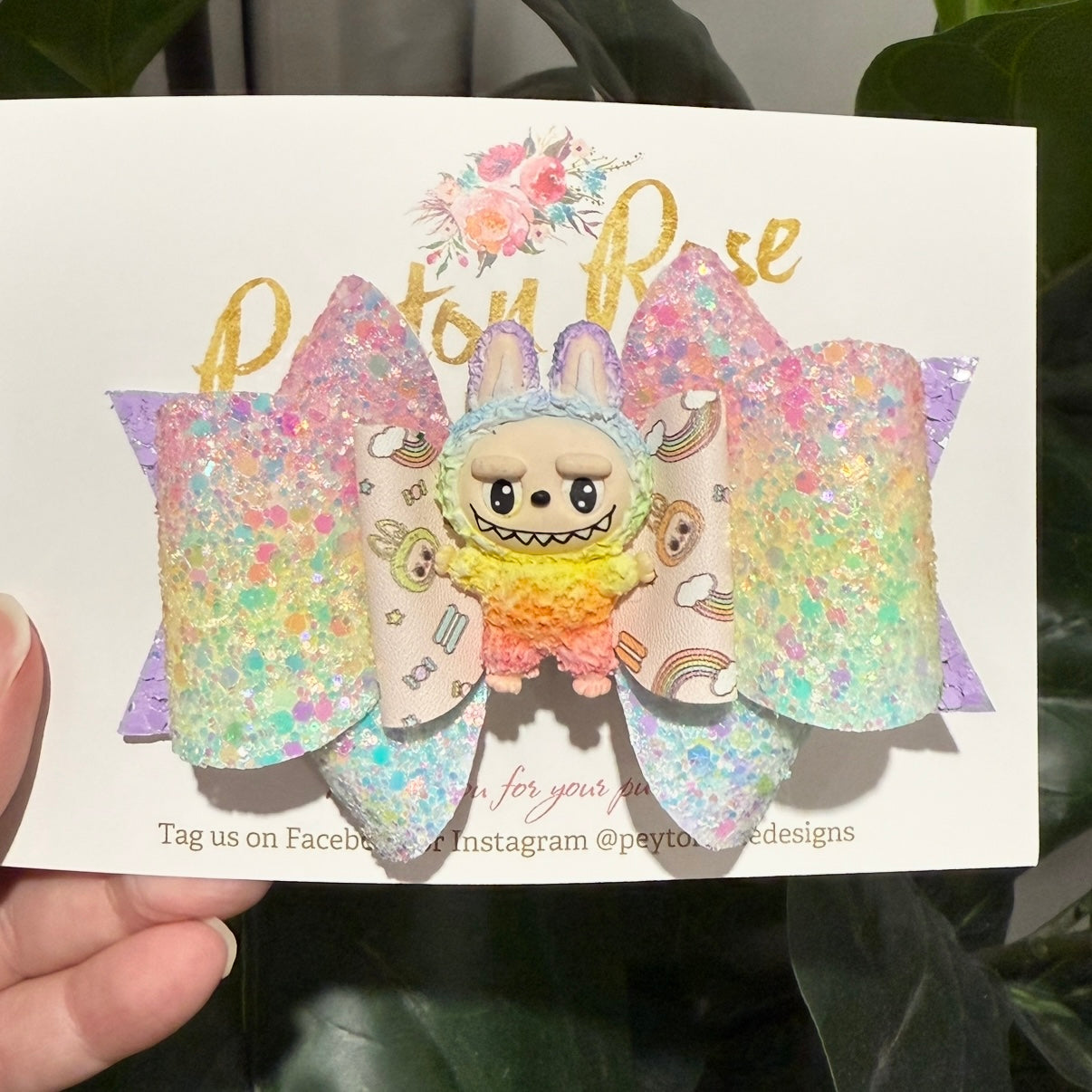 Deluxe Bow - Monster Rainbow