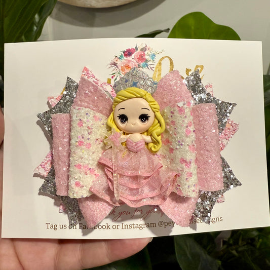 Deluxe Princess Bow - Pink (Good Witch) Princess themed
