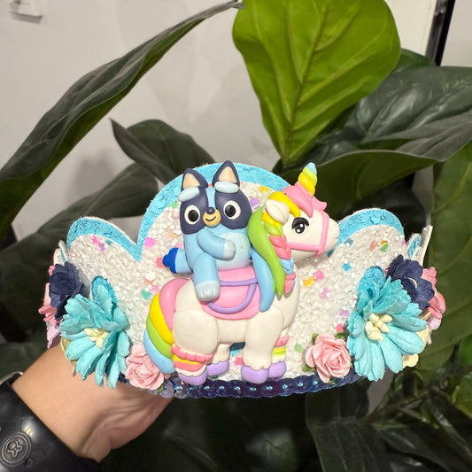 Tiara / Crown - Blue dog themed