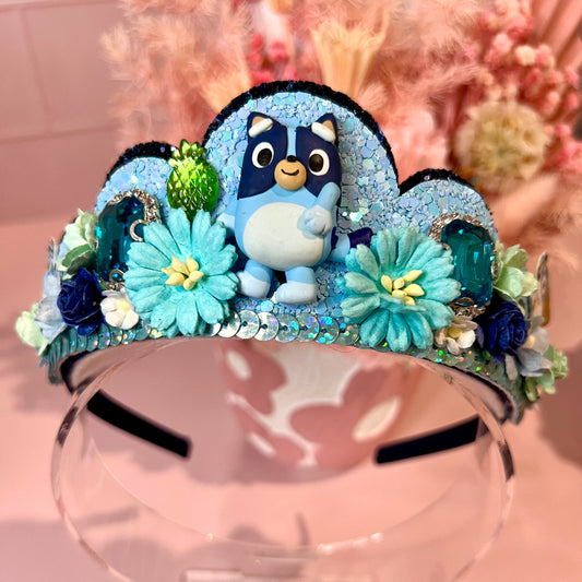 Tiara / Crown - Blue dog themed
