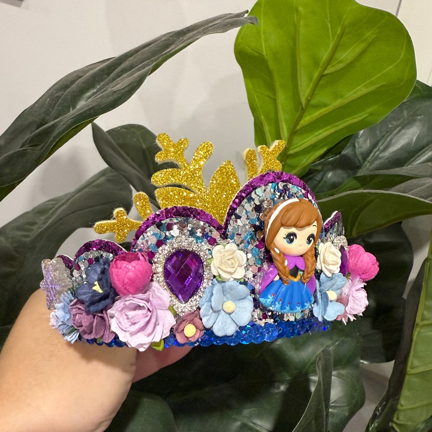 Tiara Crown - Purple Snow Queen  themed