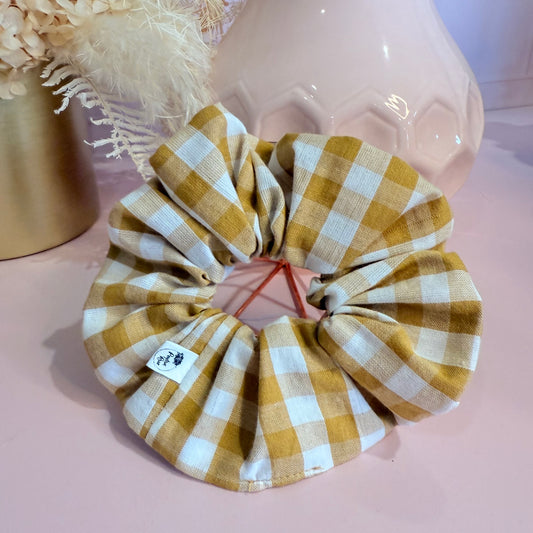 Scrunchie - Gingham Mustard