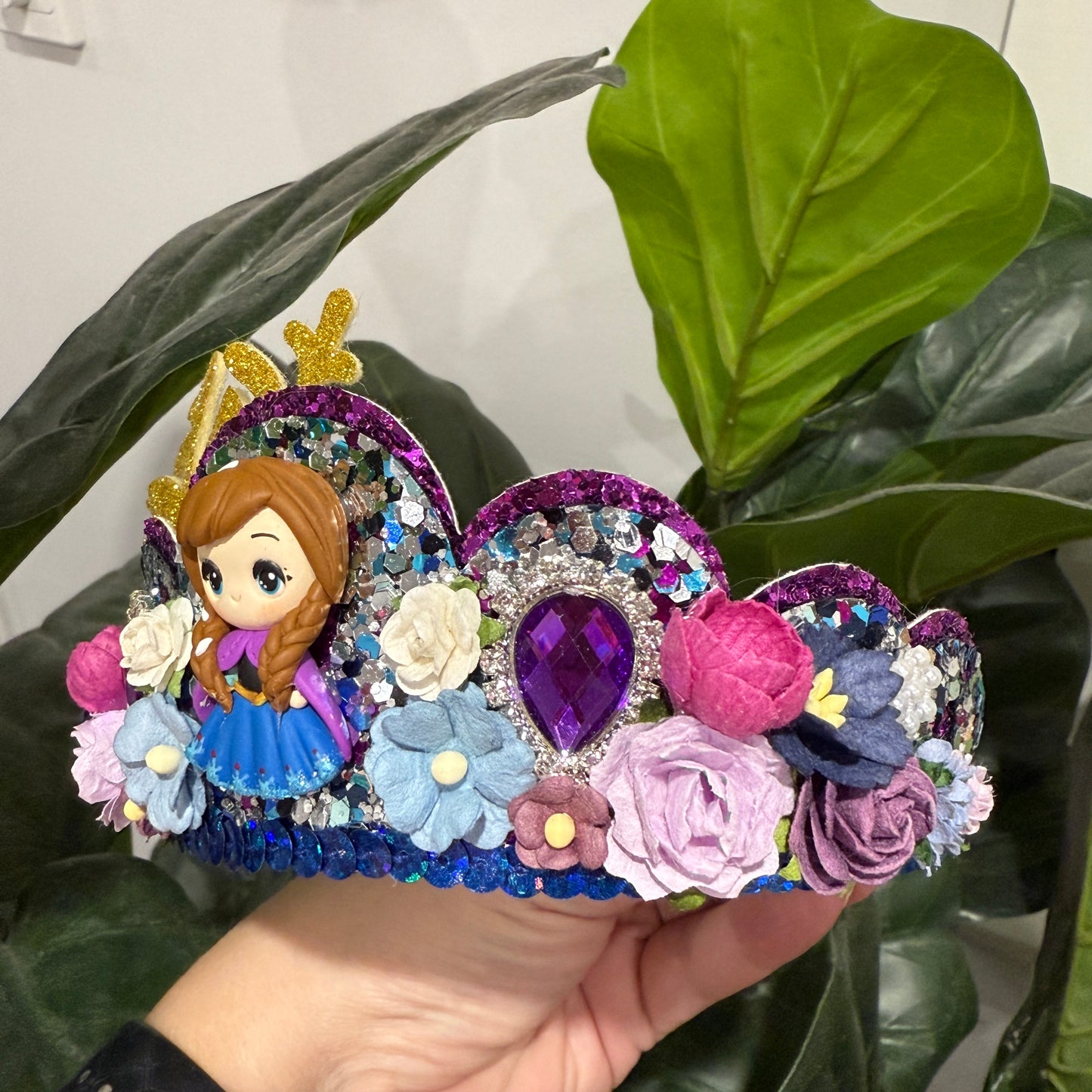 Tiara Crown - Purple Snow Queen  themed