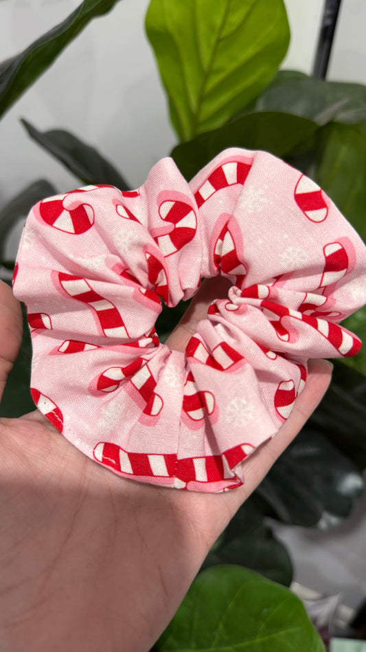 Scrunchie - Pink Candy Cane