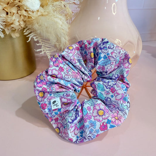 Scrunchie - Pink & Purple Spring Floral