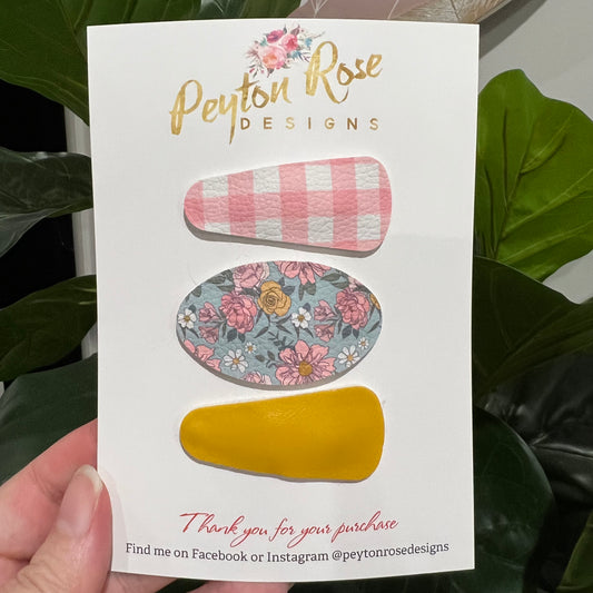 Snap Clip Set - Sweet floral