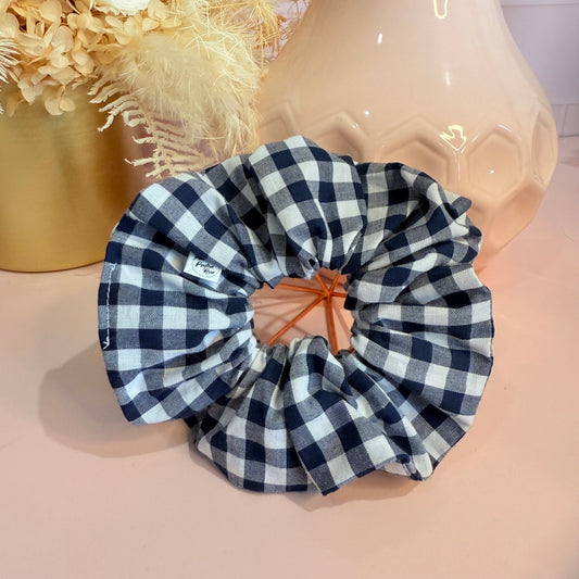 Scrunchie - Gingham Navy