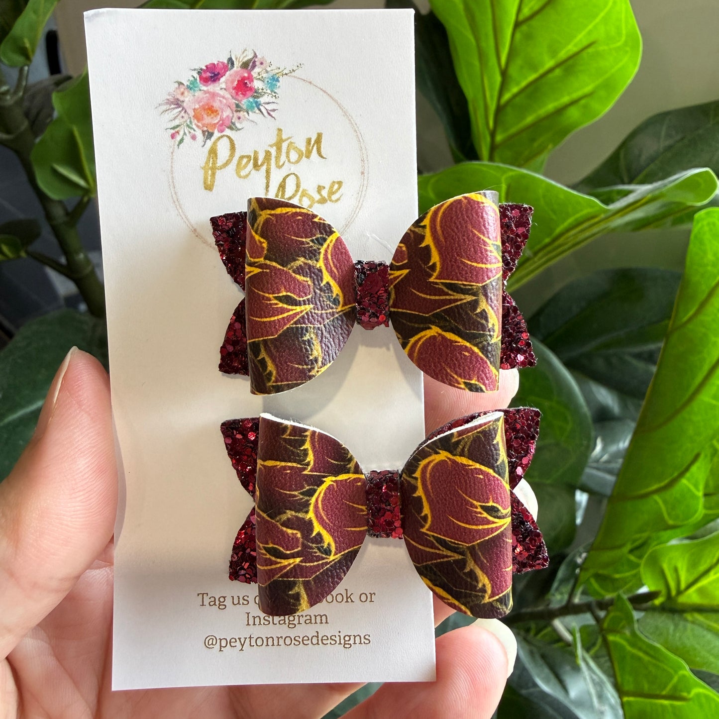 Betty Bows - Broncos Piggy Tail Clips