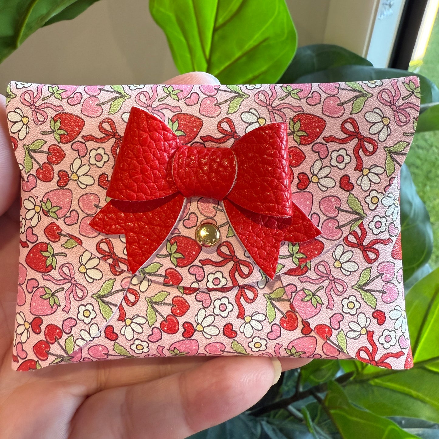 Coin Purse - Cherries & bows