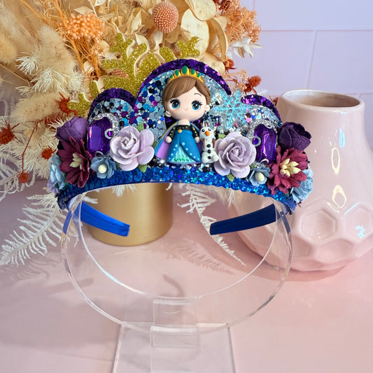 Tiara Crown - Purple Snow Queen  themed