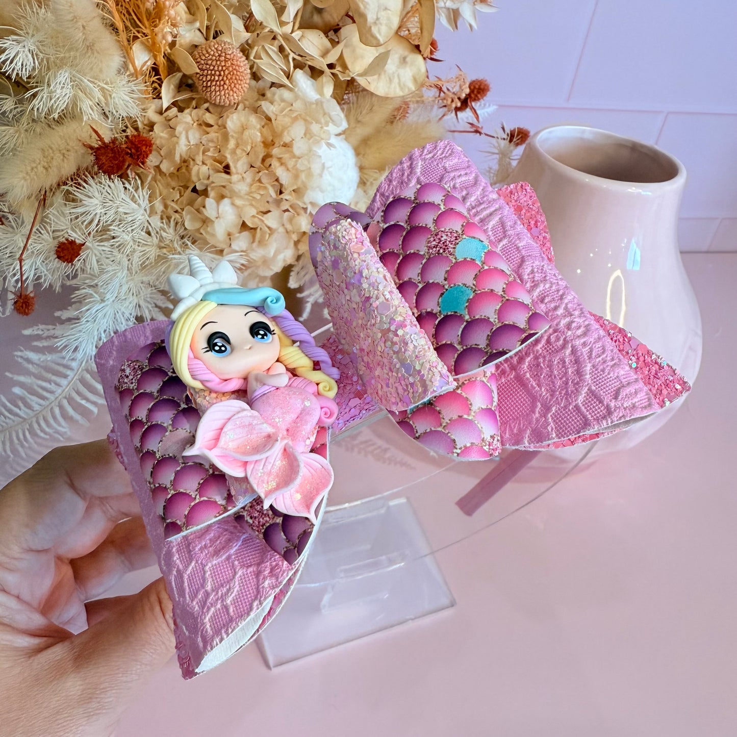 Mega Headband - Mermaid Pastel Pink