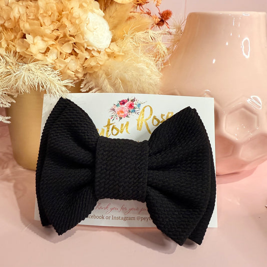 Rosie Fabric Bow - Black