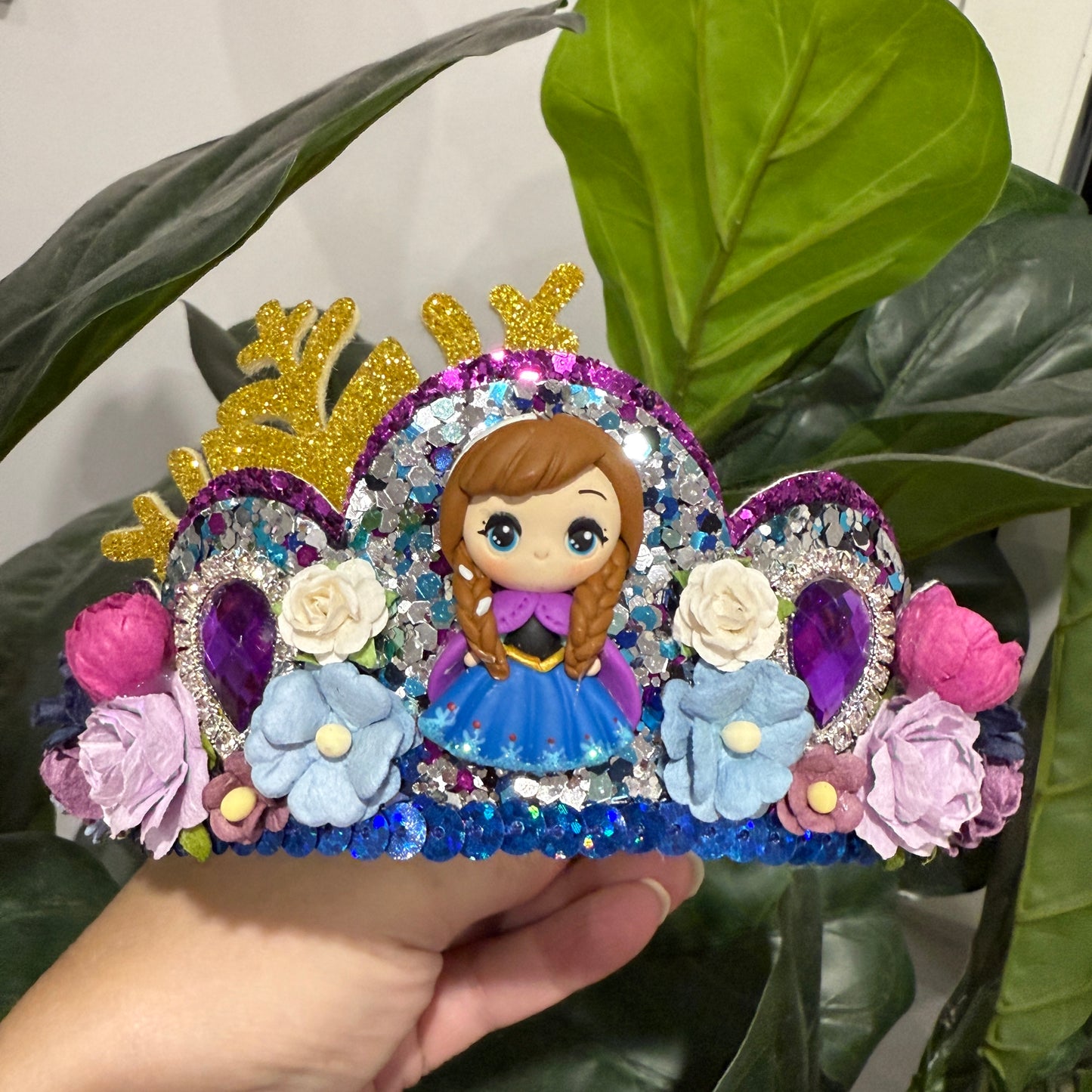 Tiara Crown - Purple Snow Queen  themed