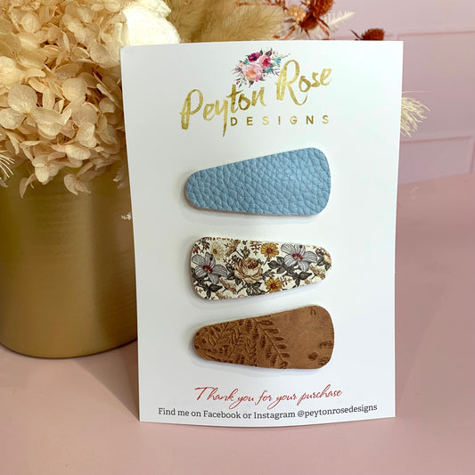 Snap Clip Set - Rusty Florals