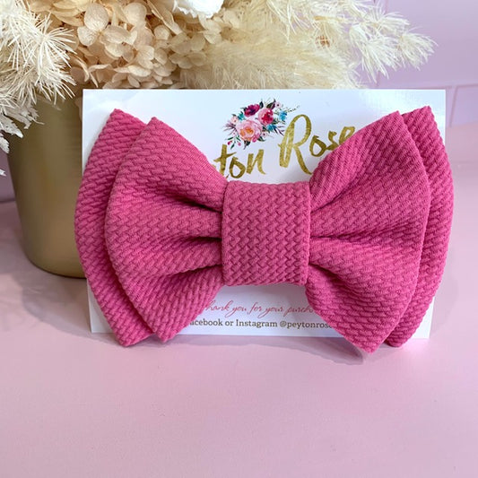 Rosie Fabric Bow - Raspberry Pink