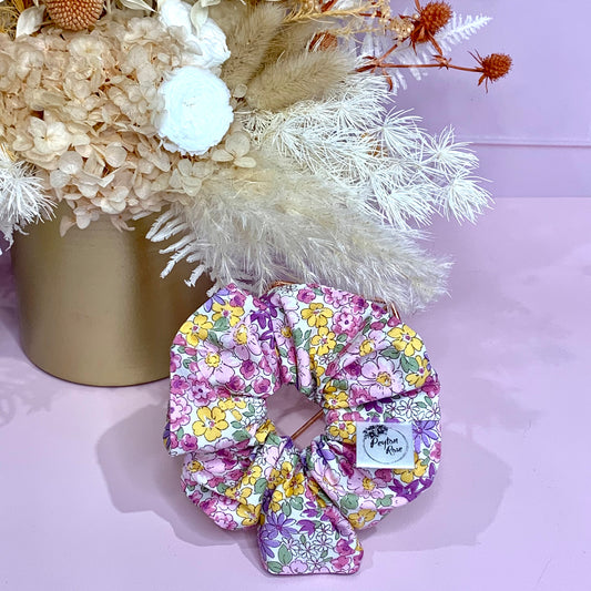 Scrunchie - Pink & Purple Spring Floral