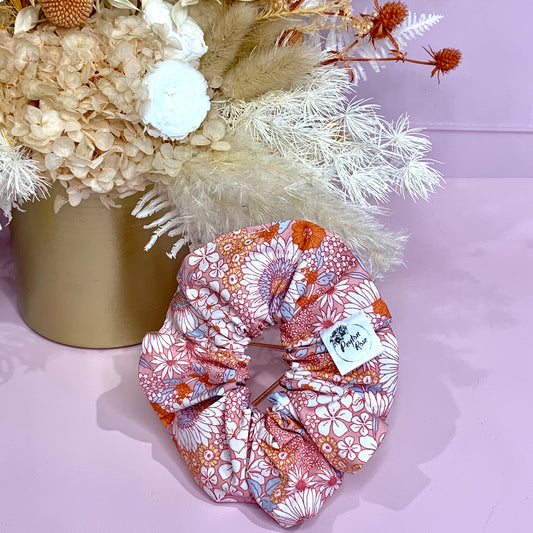 Scrunchie - Peach Floral