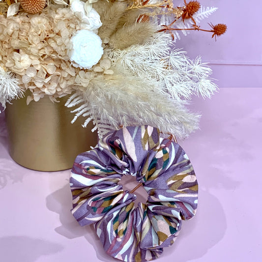 Scrunchie - Protea Floral Lilac