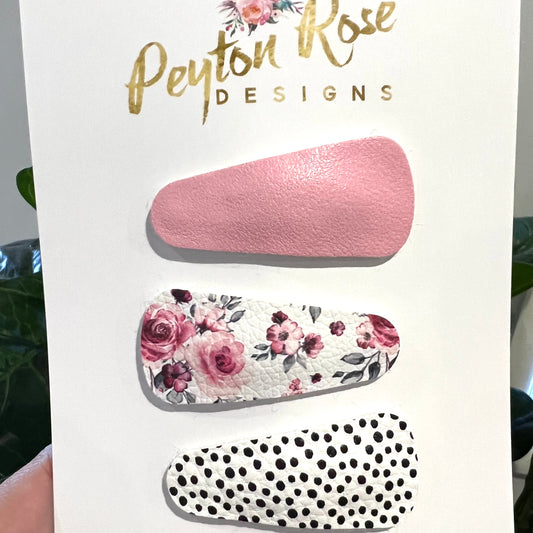 Snap Clip Set - Sweet & Dainty floral
